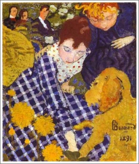 ボナール【女性と犬】 - 手描き 絵画（油絵複製画）販売のアート名画館