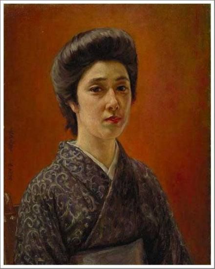 黒田清輝【婦人肖像】 - 手描き 絵画（油絵複製画）販売のアート名画館