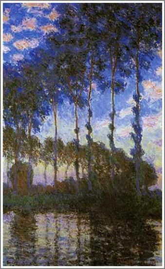 モネ【ポプラ並木～夕日～】 - 手描き 絵画（油絵複製画）販売のアート