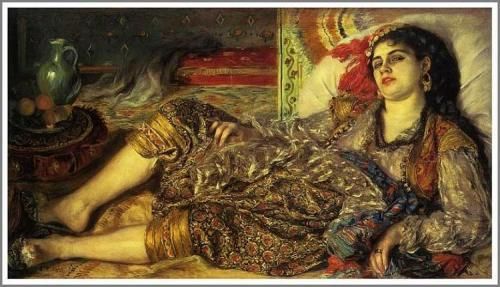 ルノワール【オダリスク】 - 手描き 絵画（油絵複製画）販売のアート名画館