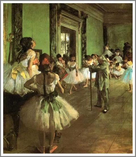 ドガ【バレエ教室】 - 手描き 絵画（油絵複製画）販売のアート名画館