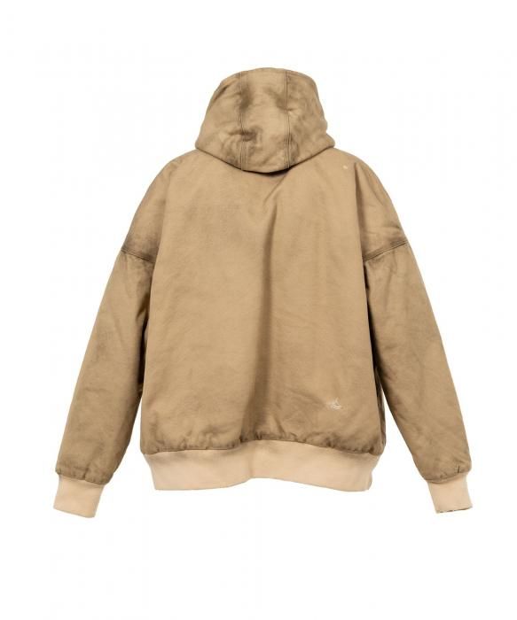 正規取扱店】KAMIYA BORO Boa Lining Duck Zip-up Parka BEIGE(カミヤ