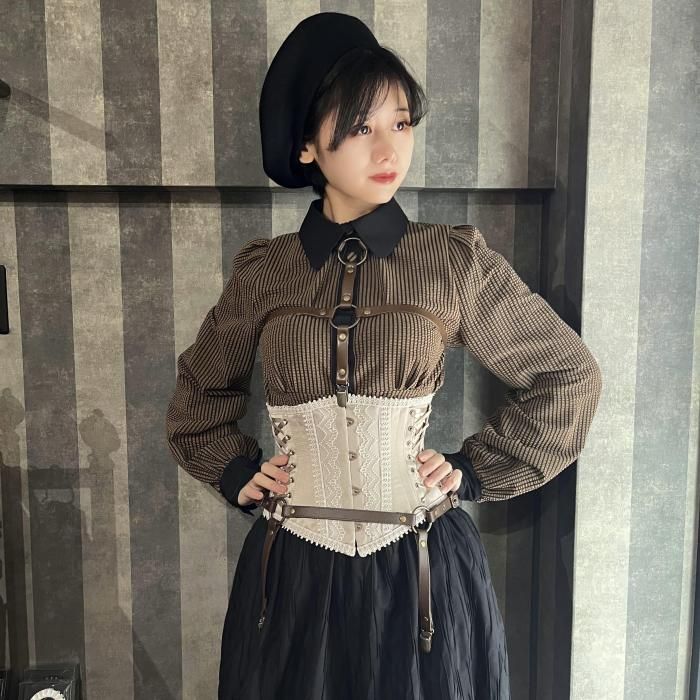 size3即納可能】Isabelleドレスミニショートコルセット(グレージュ