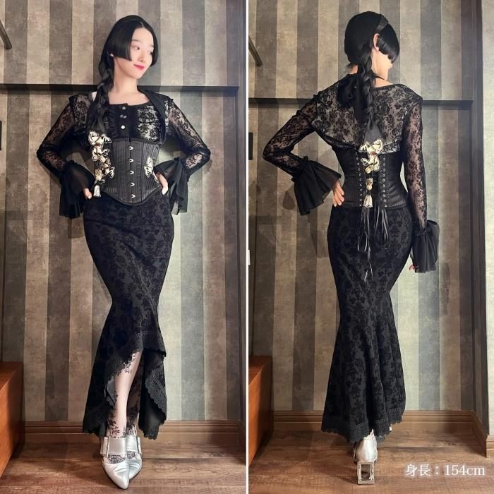 ☆ラスト1点☆ダマスクマーメイドスカート（フィッシュテール/size4