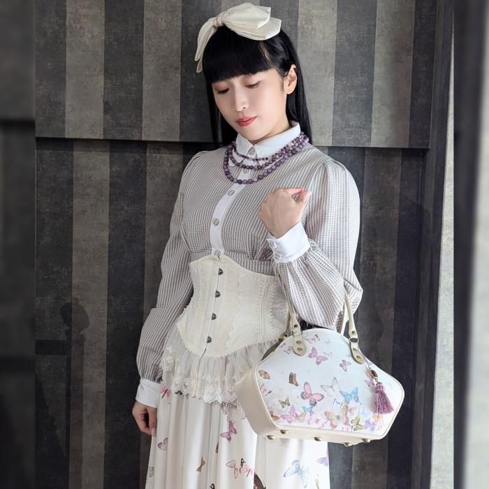 ストライプブラウス（長袖/ホワイトグレー） - 【公式】abilletage