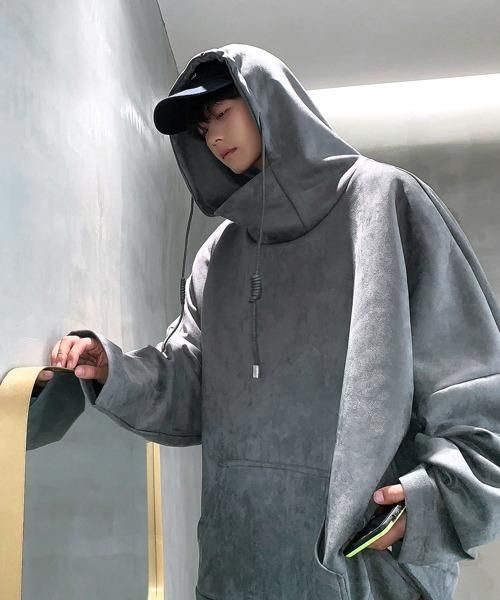 neos/ネオス】ビッグシルエット スウェード ボリュームネック プル