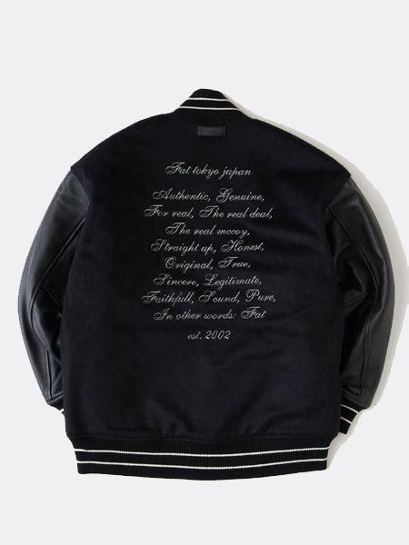 F.A.T. 】 CALLIGRAFAM ( スタジアムジャケット / スタジャン ) Black