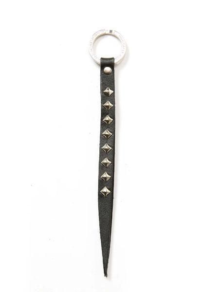CALEE 】 STUDS LEATHER KEY HOLDER ( レザー キーホルダー ) Black