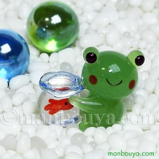 カエル グッズ 置物 ガラス細工 ミニチュア 雑貨 フォーカート かえる