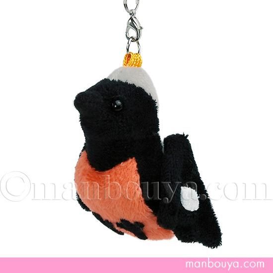 野鳥 ジョウビタキ ぬいぐるみ 小鳥 雑貨 携帯ストラップ A-SHOW TST