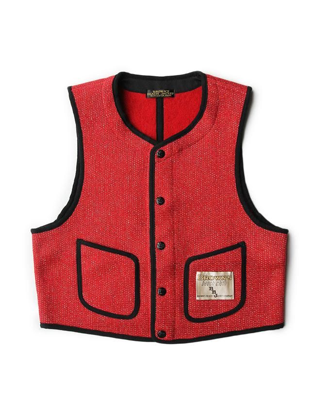 セール20%オフ】 NEW BROWNS BEACH 524-L LOW NECK SHORT VEST - MATIN