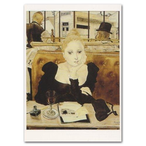 ポストカード 藤田嗣治《カフェにて》