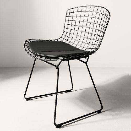 ハリー・ベルトイア/WireChairワイヤーチェア【ブラックフレーム×PU