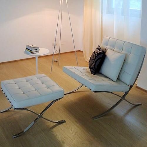 ミース・ファン・デル・ローエ/バルセロナチェア【スティールライン