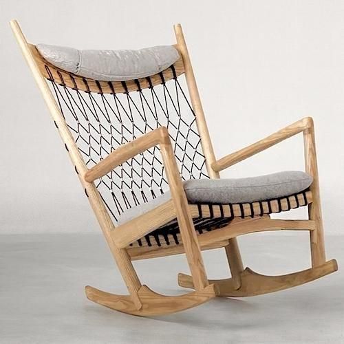 北欧リプロダクト/No.124ロッキングチェア【アッシュ無垢材
