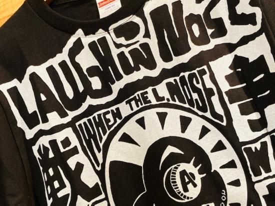 LAUGHIN' NOSE - 戦争反対 復刻Tシャツ (BLACK) - 下北沢KILLERS