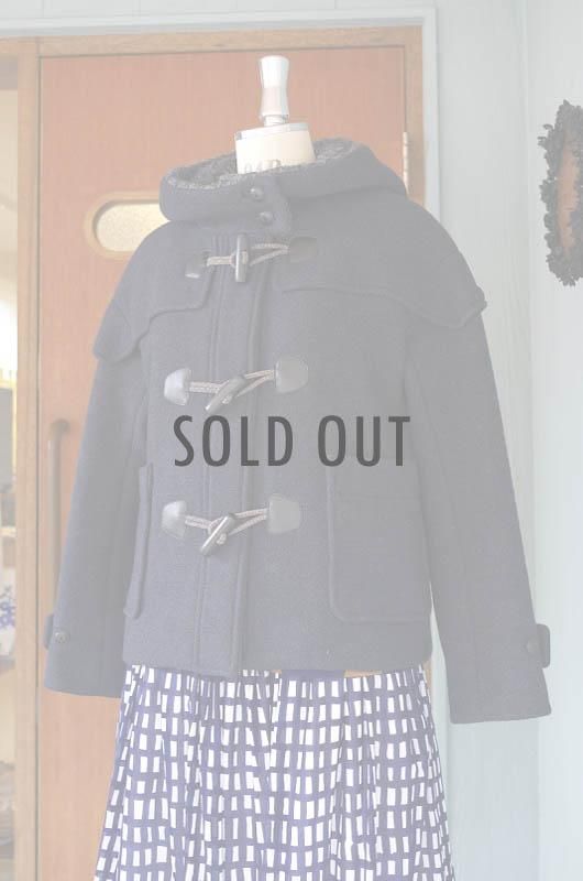 ミナペルホネン nordic moss ダッフルコート ショート丈 (ネイビー/38