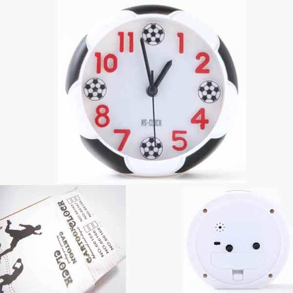サッカーグッズ・雑貨 サッカーボール型 コンパクト目覚まし時計