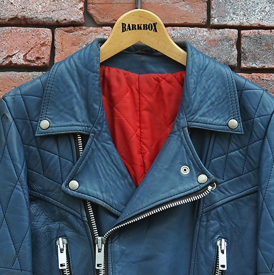 ロンジャン ブルー 英国製 ヴィンテージ リアルレザー イギリス