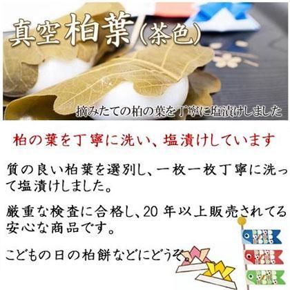 真空柏葉 （茶色） Mサイズ 500枚 [ 和菓子材料処 京都 ヤマグチ