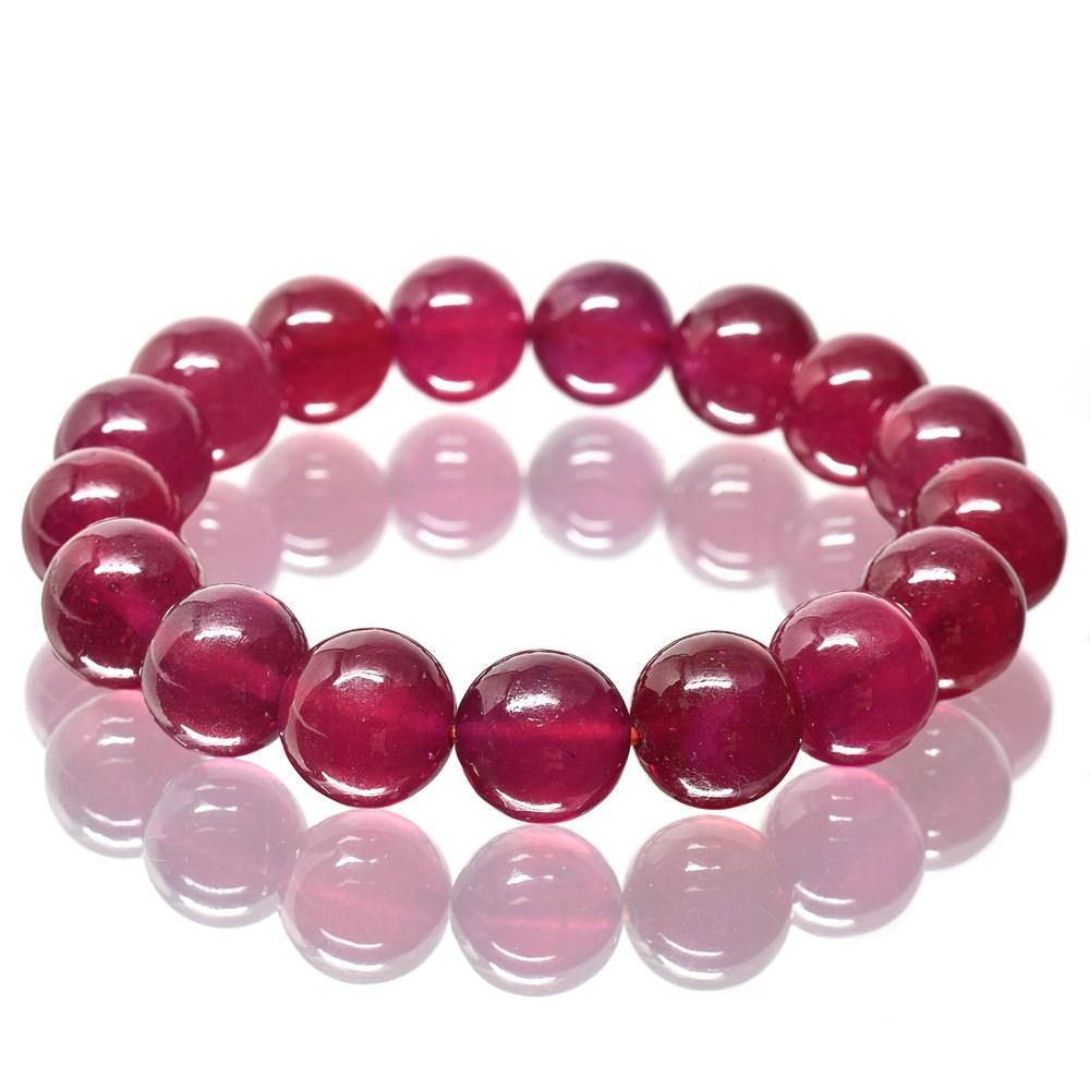 プレミアム] ルビー ブレスレット 12mm #KC581 - プレミアム天然石専門