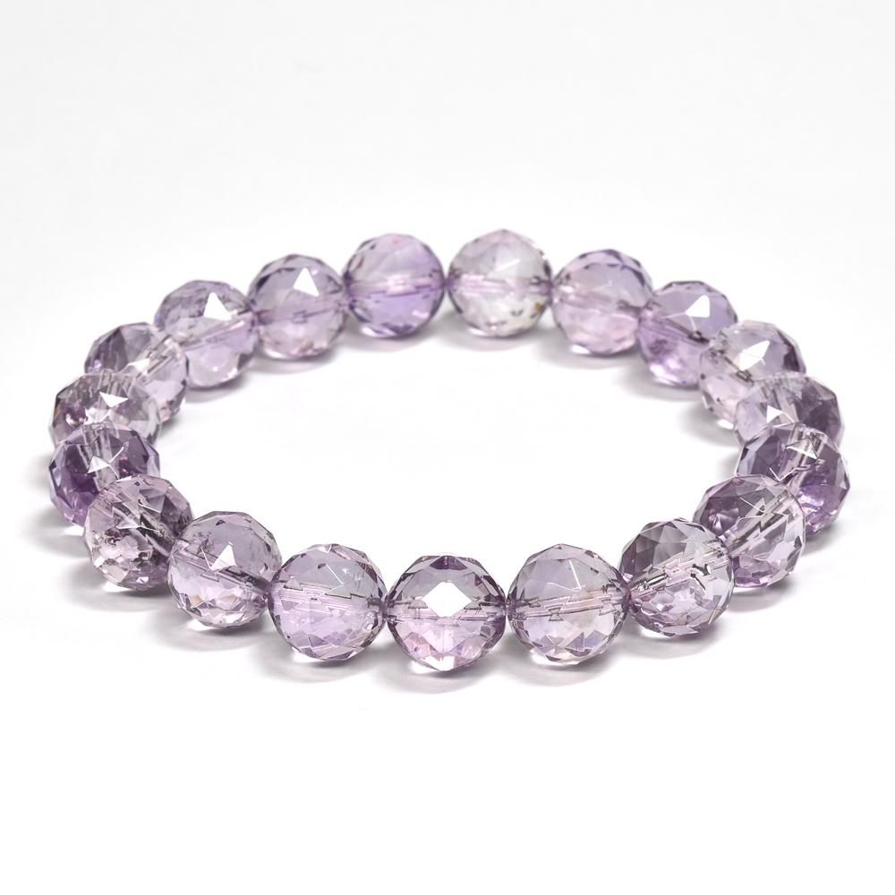 ラベンダーアメジスト 64面カット ブレスレット 10mm #NL028