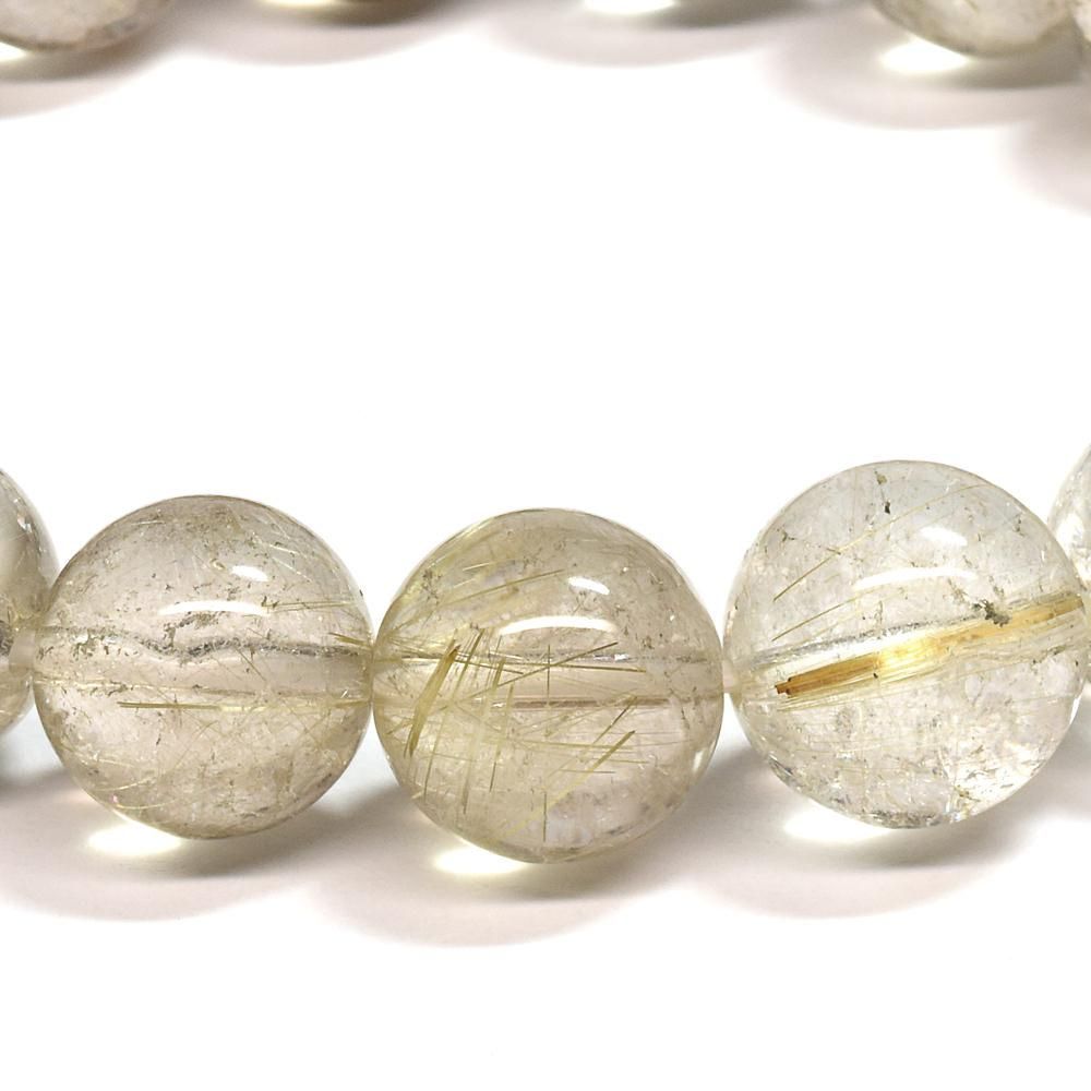 ゴールドルチルクォーツ ブレスレット 12-13mm #SA095[2/3発売