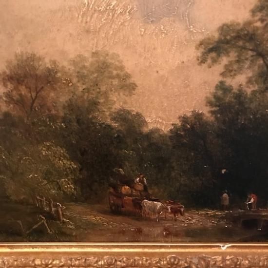 レンタル品】英国アンティーク油絵 (風景画）19世紀初期 - 鎌倉