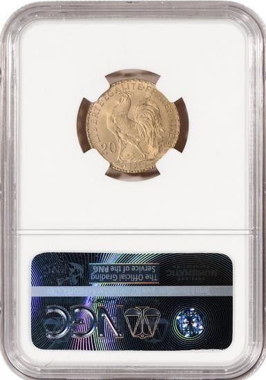 フランス 1910 20フラン マリアンヌ 女神 ルースター 干支 酉年 金貨