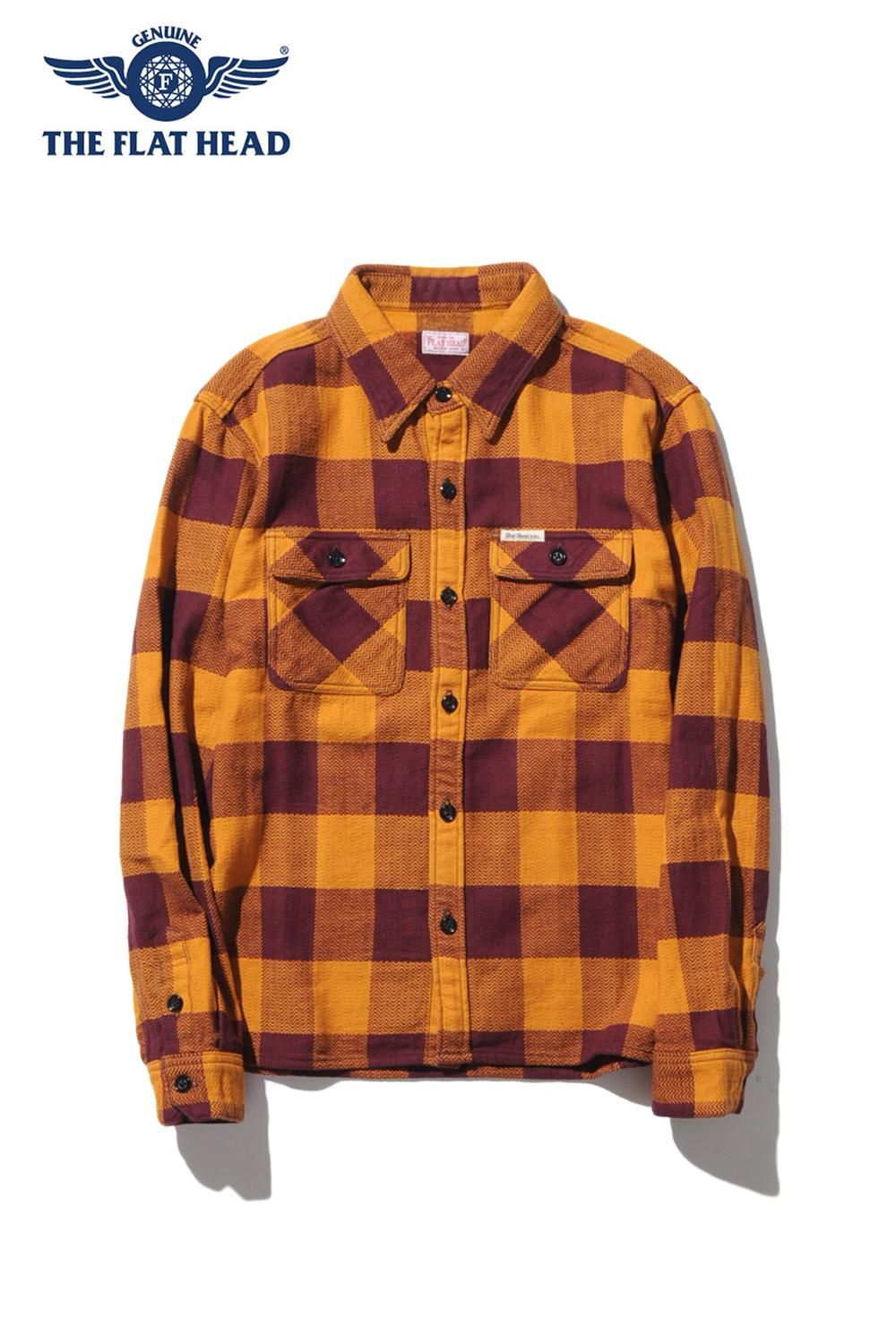 THE FLAT HEAD(フラットヘッド) ネルシャツ FH BLOCK CHECK NEL SHIRTS
