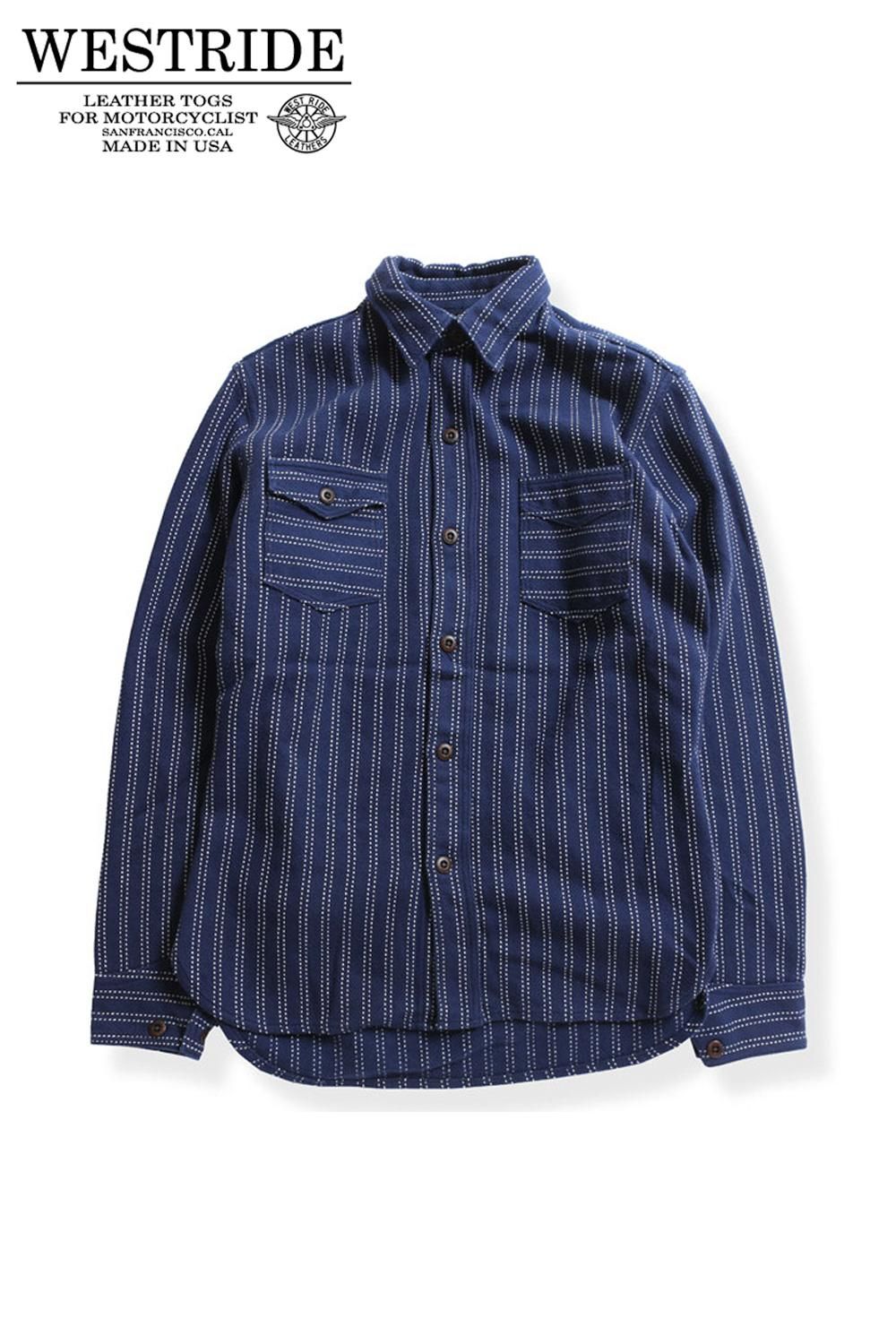 WESTRIDE(ウエストライド) ストライプネルシャツ PILGRIM SHIRTS