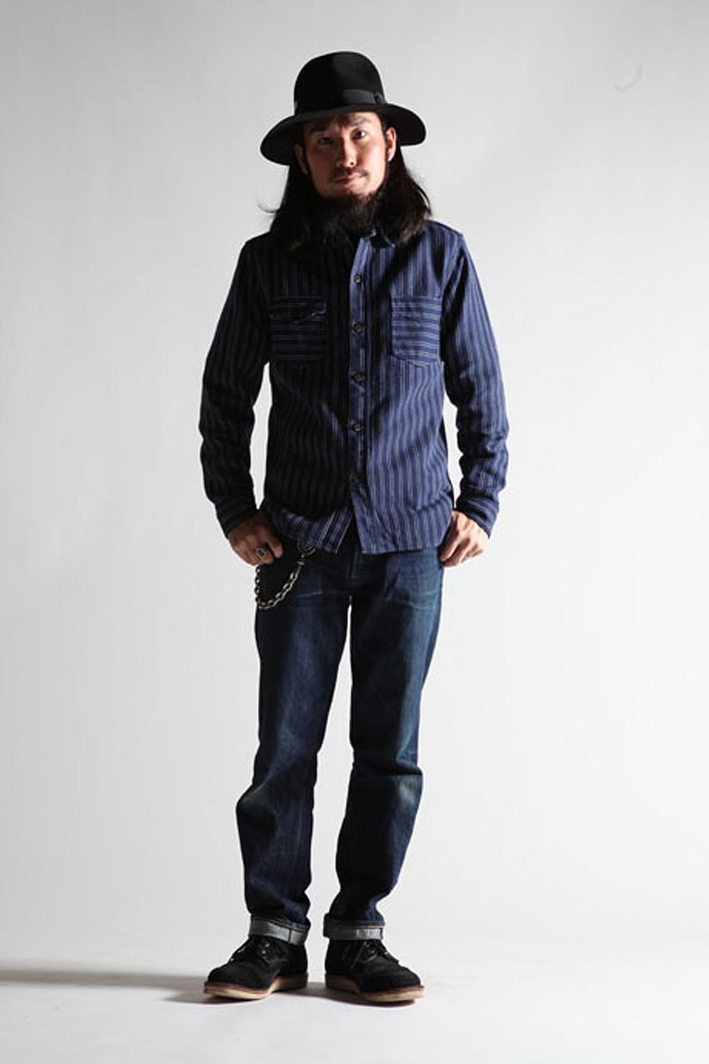 WESTRIDE(ウエストライド) ストライプネルシャツ PILGRIM SHIRTS