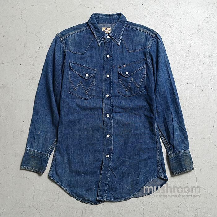 WRANGLER 27MW DENIM WESTERN SHIRT（2nd/15-32） - 古着屋