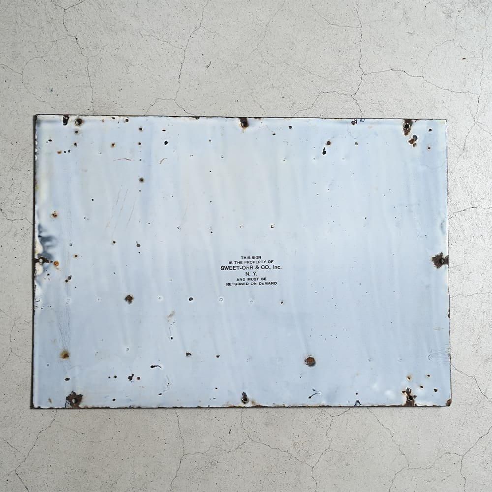 SWEET-ORR ADVERTISING METAL SIGN（Around 1940'S） - 古着屋
