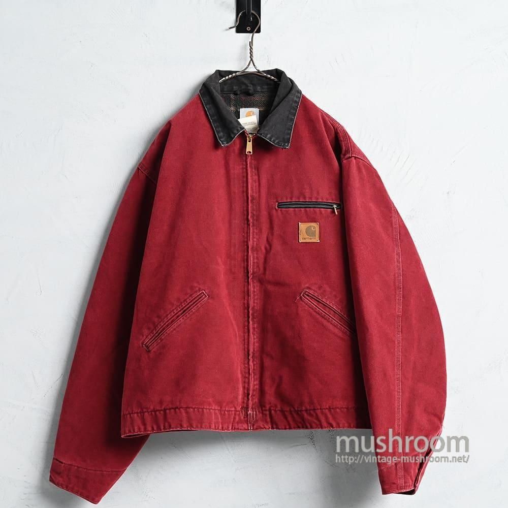 CARHARTT CRIMSON RED DUCK DETROIT JACKET（2000'S/SUPER RARE COLOR