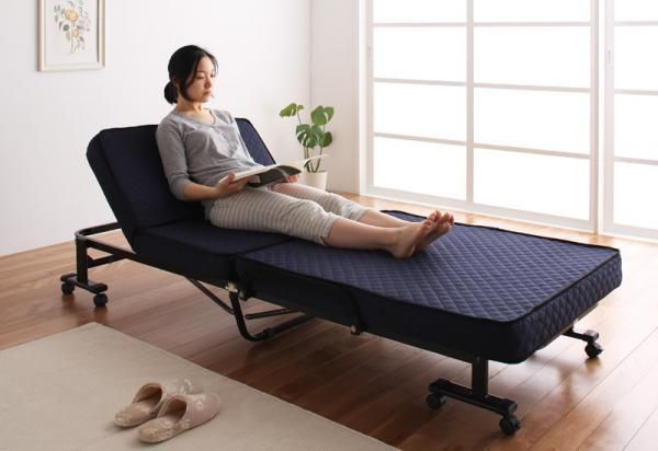 低反発折りたたみリクライニングベッド【Belta】ベルタ ベッドフレーム