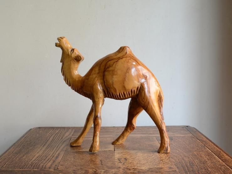 ヴィンテージ ラクダモチーフ 木製オブジェ｜アンティーク雑貨