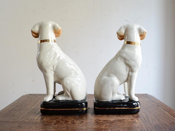 ヴィンテージ 犬モチーフ 陶器オブジェ セット｜アンティーク雑貨