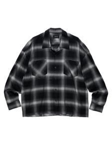 WACKO MARIA (ワコマリア) OMBRE CHECK OPEN COLLAR SHIRT L/S ( TYPE