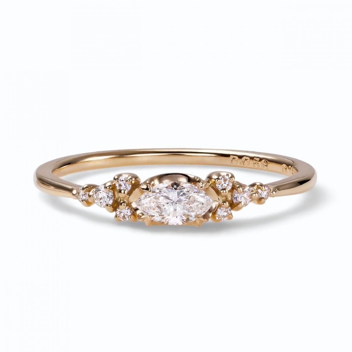 新作】「NOAH/箱舟-limited model-」マーキスカットダイヤリング(K18)