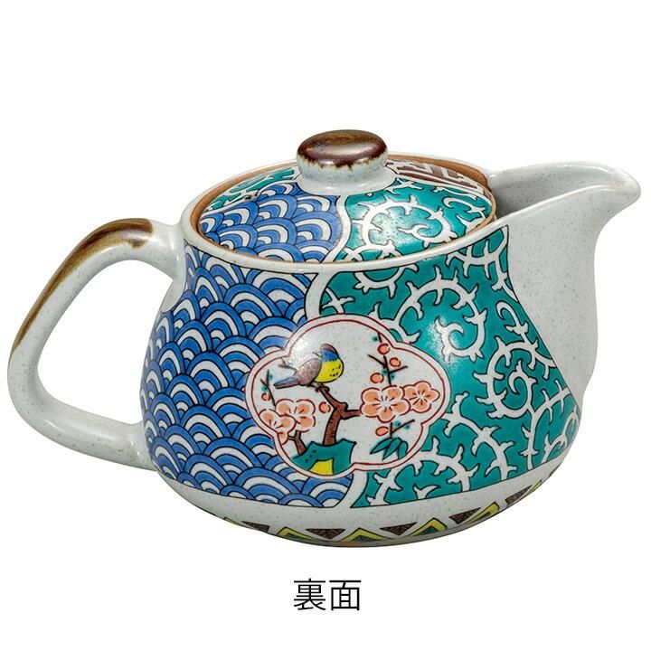 ポット急須 古九谷花鳥（網付）