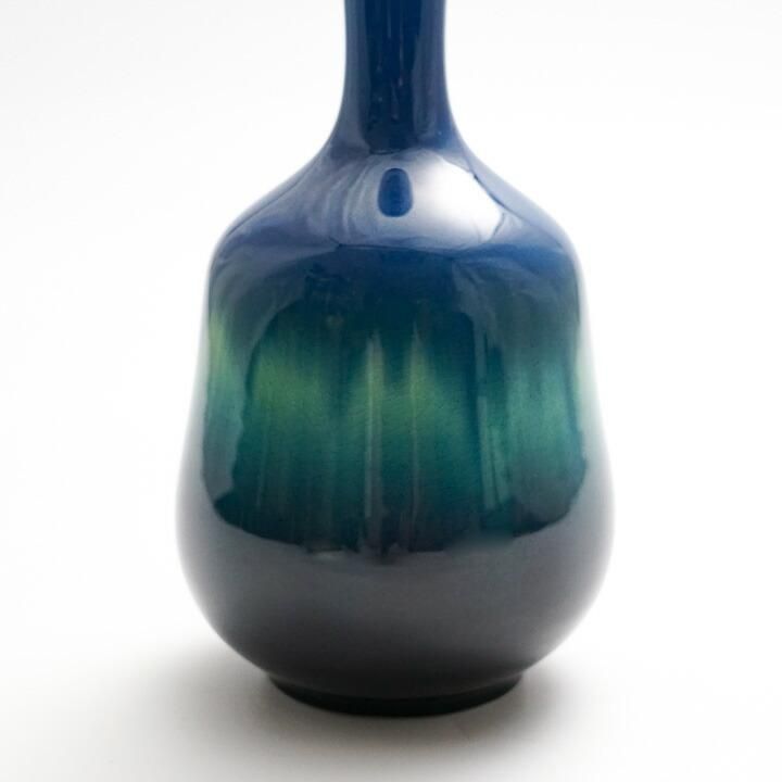 5号花瓶 碧明釉 | 三代徳田八十吉 - 九谷焼専門店の陶らいふ