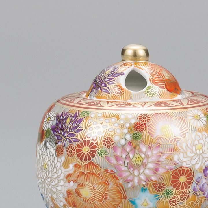 3.5号香炉 金花詰 木箱入り - 和食器の通販なら九谷焼専門店の陶らいふ