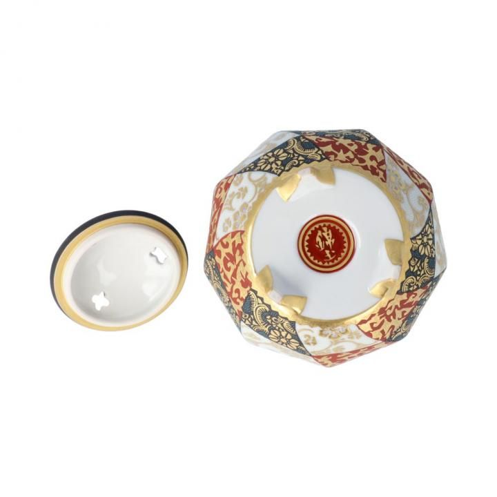 香炉 盛金唐草文青白粒 | 仲田錦玉 - 和食器の通販なら九谷焼専門店の