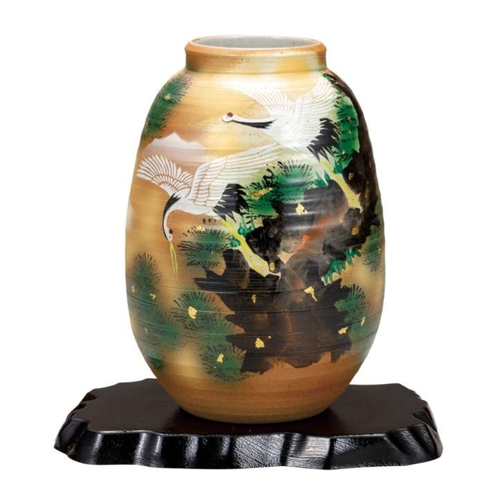 8号花瓶 松に鶴