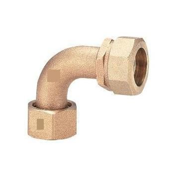 砲金製 ポリパイプ継手 90°ユニオンベンド 13A - 水道資材の工藤建材