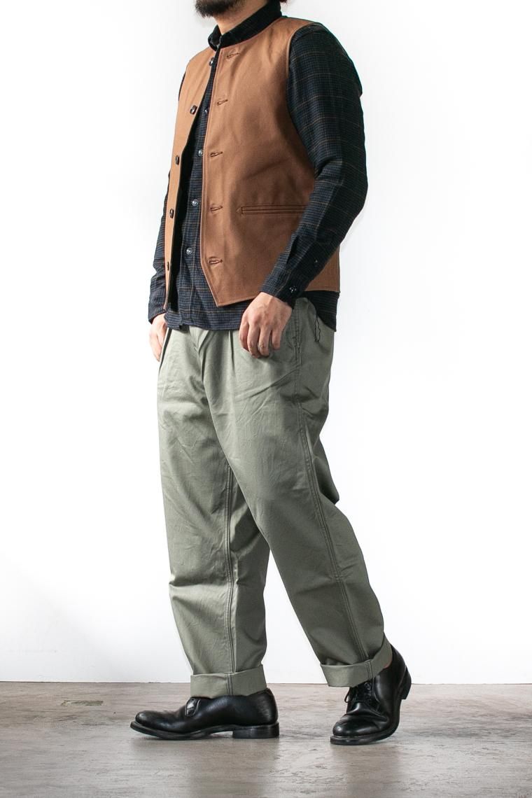 トロフィークロージング TROPHY CLOTHING オイルドダッククルーベスト