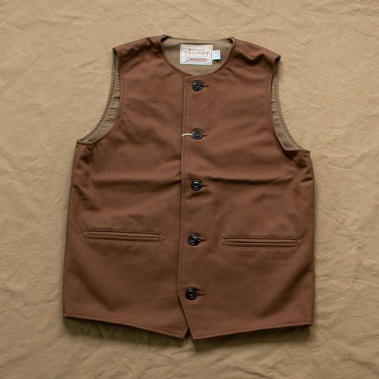 トロフィークロージング TROPHY CLOTHING オイルドダッククルーベスト