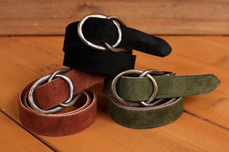 TROPHY CLOTHING トロフィークロージング W RING SUEDE BELT ダブル