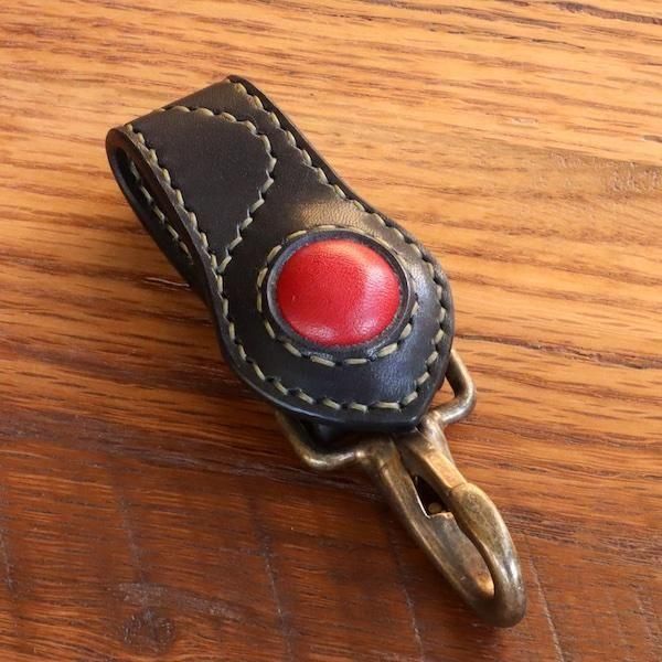 ベルトループキーホルダー・レザーストーン KHS05 [栃木レザー使用